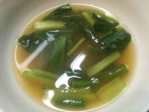 小松菜、いんげんの味噌汁